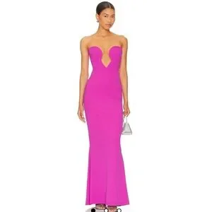 Revolve Nookie Minx Maxi Electric Pink Dress
